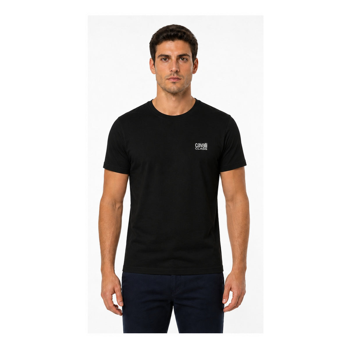 CAVALLI CLASS Crew neck T-shirt Single pack Black