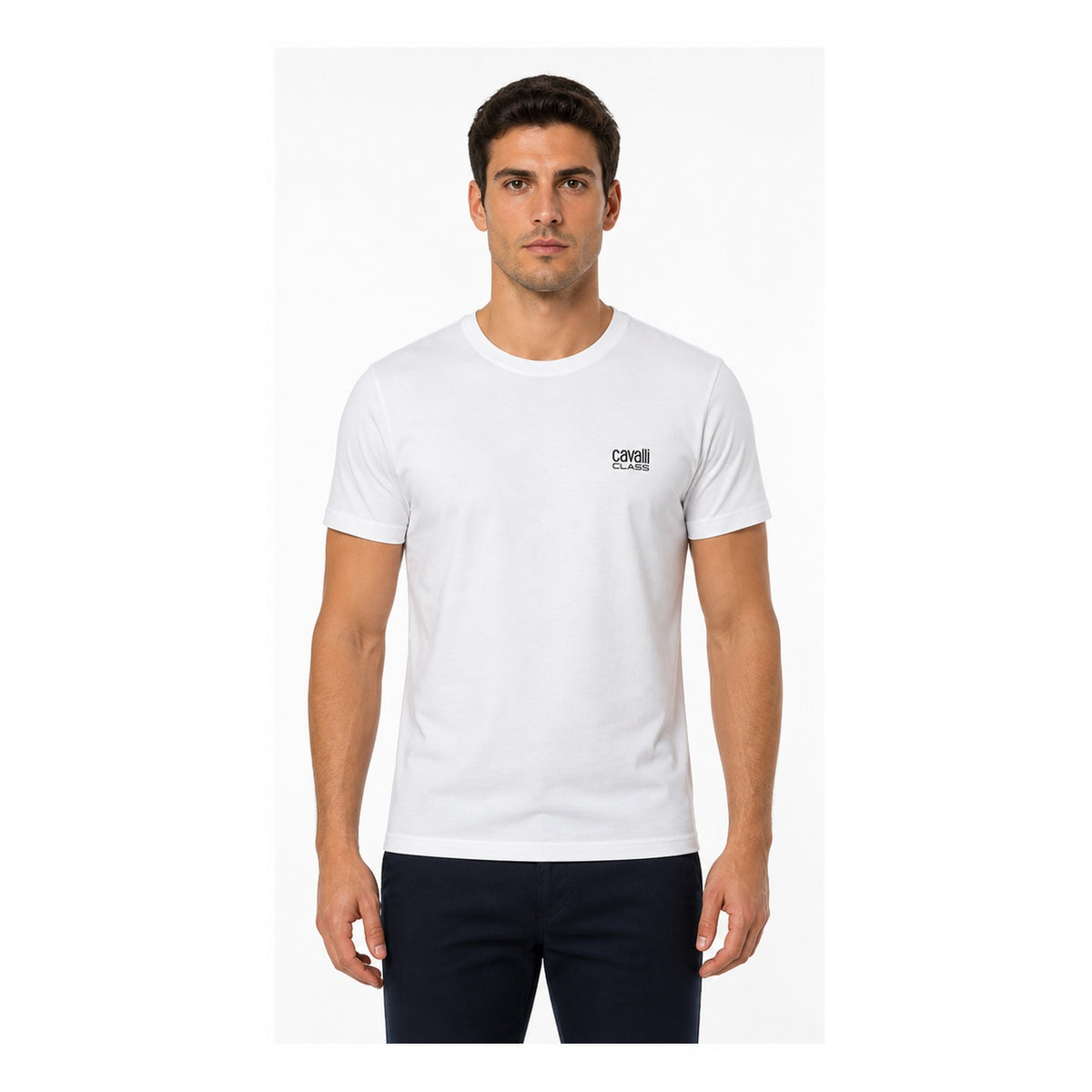 CAVALLI CLASS Crew neck T-shirt Single pack White