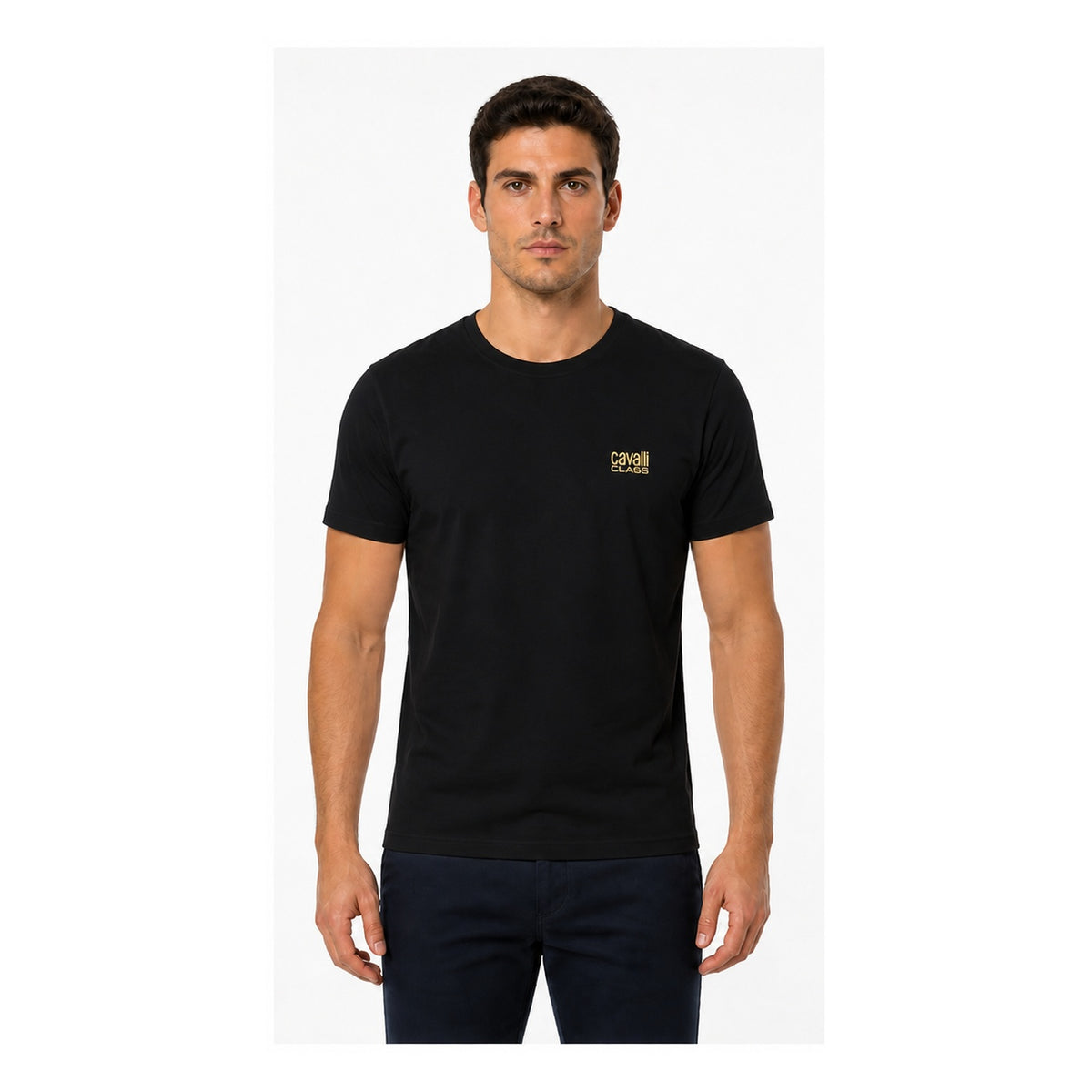 CAVALLI CLASS Crew neck T-shirt Single pack Black