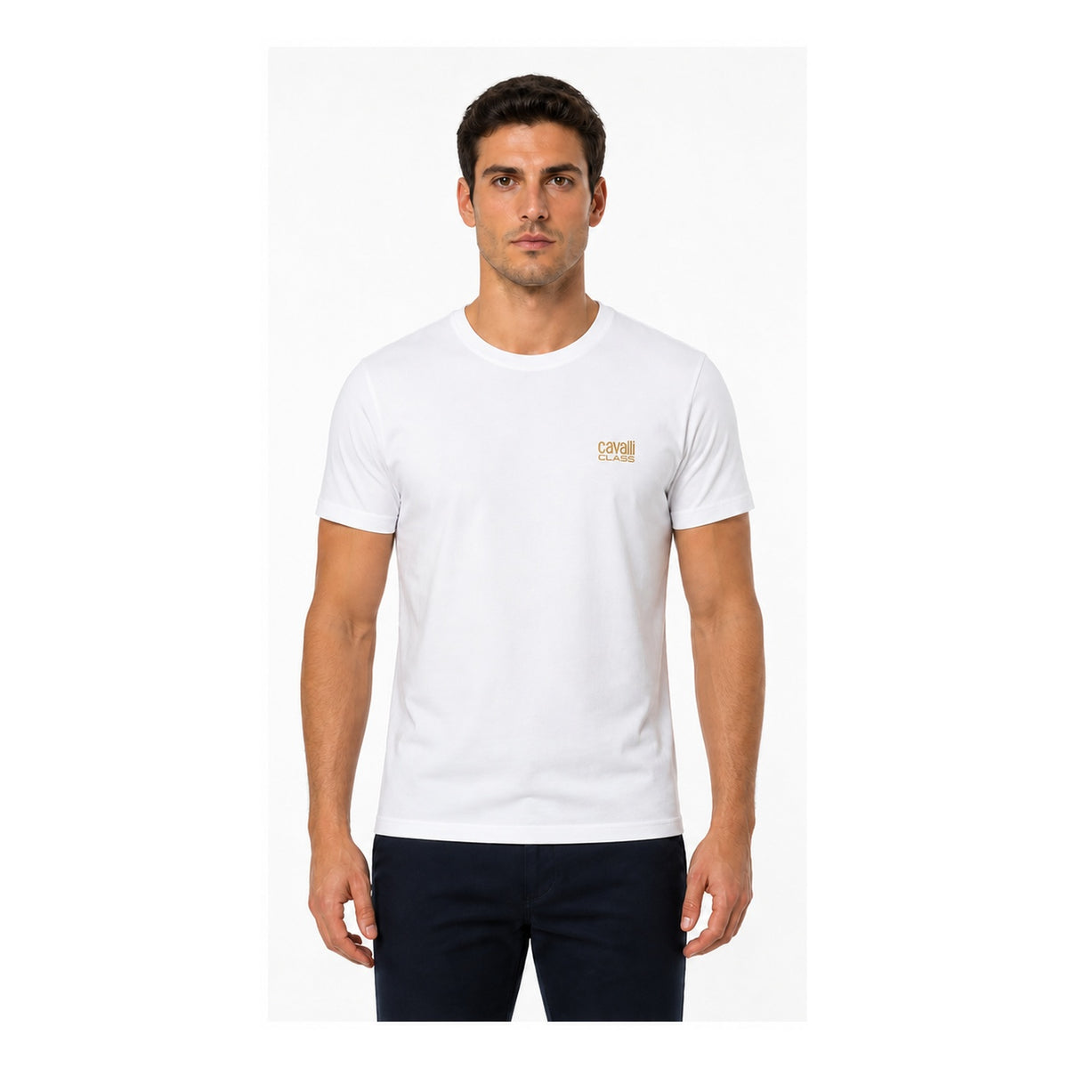 CAVALLI CLASS Crew neck T-shirt Single pack White