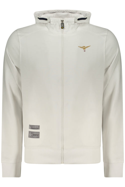 ACCADEMIA MILITARE Military Academy Men's White Zip-up Sweatshirt S6S668-5731