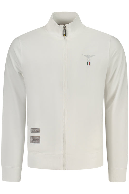 ACCADEMIA MILITARE Military Academy Men's White Zip-up Sweatshirt S6S665-5731