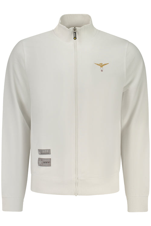 ACCADEMIA MILITARE Military Academy Men's White Zip-up Sweatshirt S6S664-5731