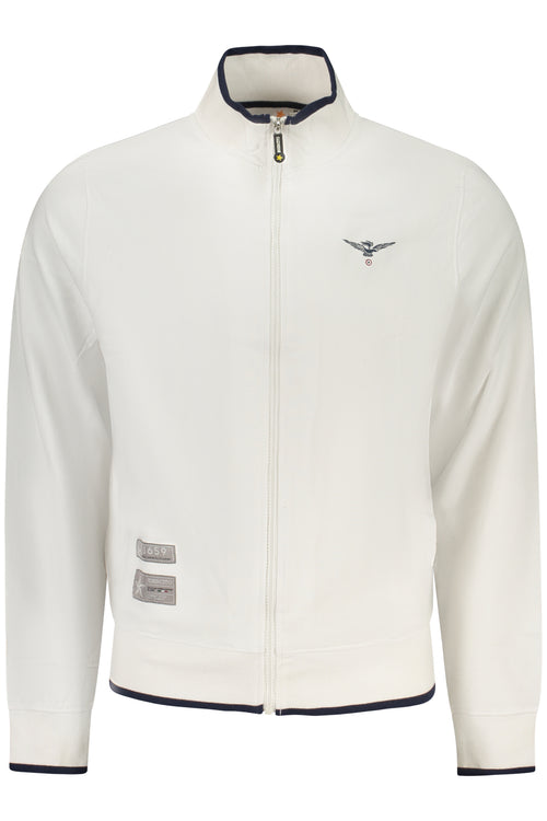 ACCADEMIA MILITARE Military Academy Men's White Zip-up Sweatshirt S6S662-5731