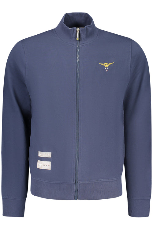 ACCADEMIA MILITARE Military Academy Men's Blue Zip-up Sweatshirt S6S664-5731