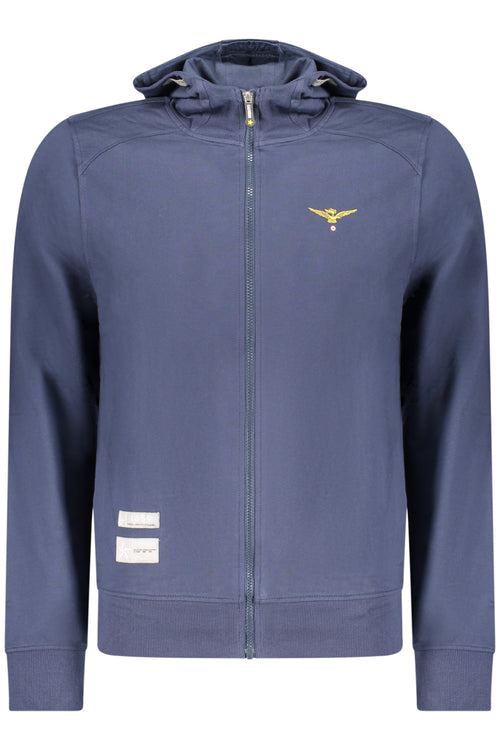 ACCADEMIA MILITARE Military Academy Men's Blue Zip-up Sweatshirt S6S668-5731
