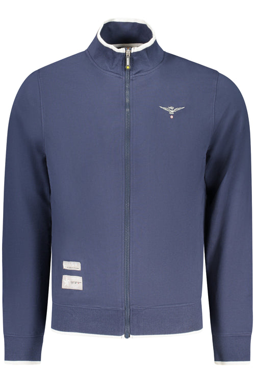 ACCADEMIA MILITARE Military Academy Men's Blue Zip-up Sweatshirt S6S662-5731
