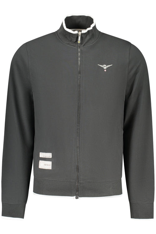 ACCADEMIA MILITARE Military Academy Men's Black Zip-up Sweatshirt S6S662-5731