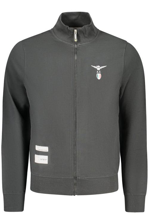 ACCADEMIA MILITARE Military Academy Men's Black Zip-up Sweatshirt S6S665-5731