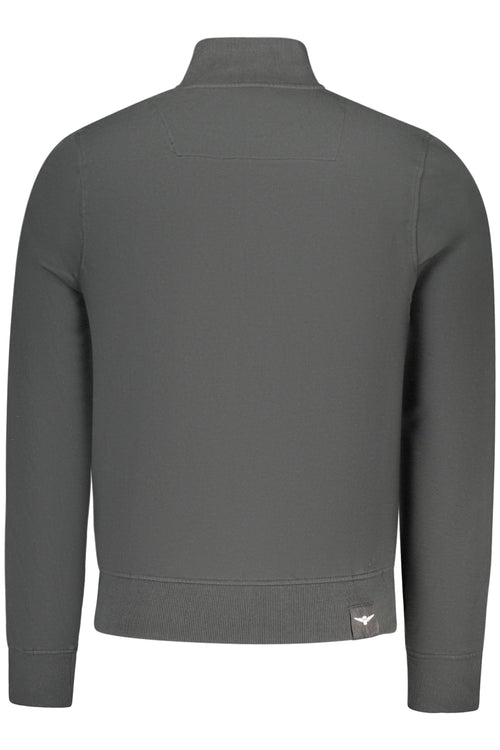 ACCADEMIA MILITARE Military Academy Men's Black Zip-up Sweatshirt S6S665-5731