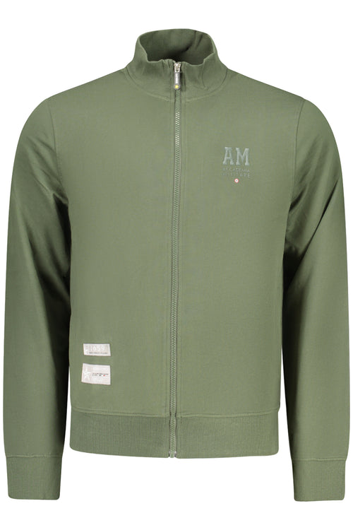 ACCADEMIA MILITARE Military Academy Men's Green Zip-up Sweatshirt S6S663-5731