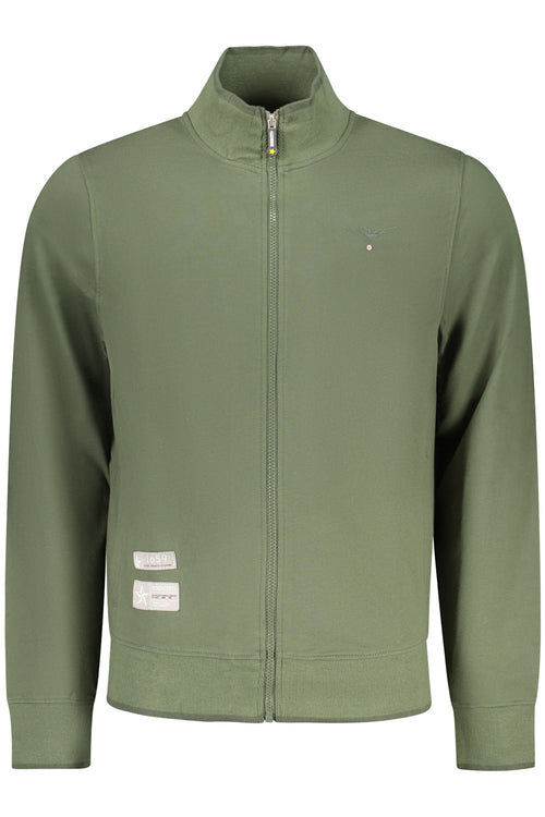 ACCADEMIA MILITARE Military Academy Men's Green Zip-up Sweatshirt S6S662-5731