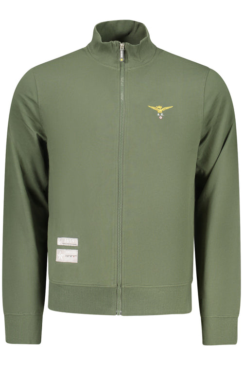 ACCADEMIA MILITARE Military Academy Men's Green Zip-up Sweatshirt S6S664-5731