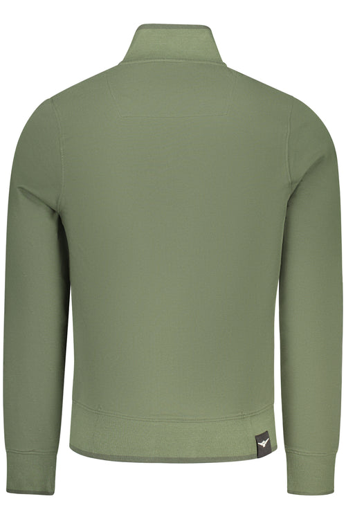 ACCADEMIA MILITARE Military Academy Men's Green Zip-up Sweatshirt S6S662-5731