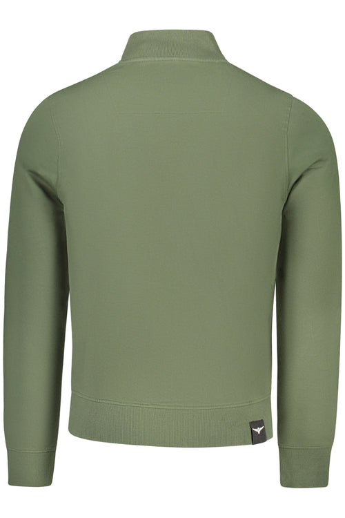 ACCADEMIA MILITARE Military Academy Men's Green Zip-up Sweatshirt S6S664-5731