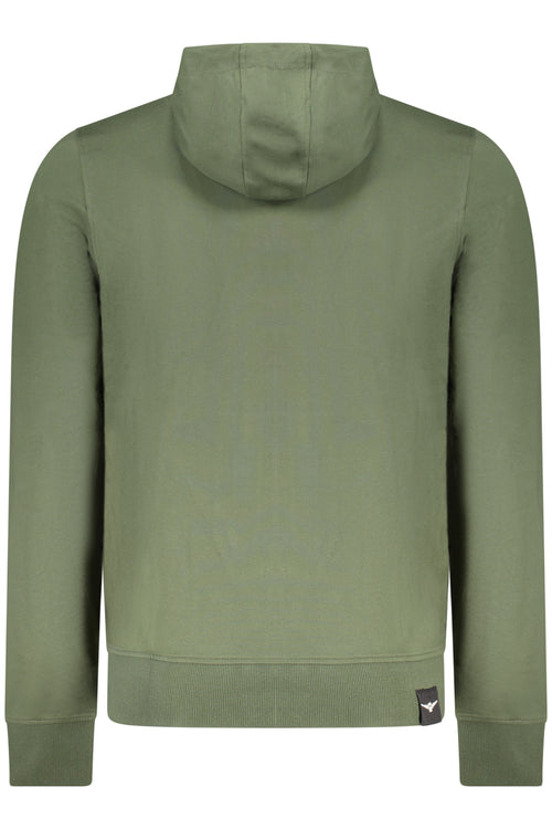 ACCADEMIA MILITARE Military Academy Men's Green Zip-up Sweatshirt S6S668-5731