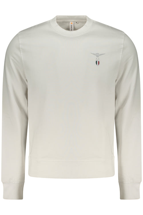 ACCADEMIA MILITARE Military Academy Men's White Zip-up Sweatshirt S6S666-5731