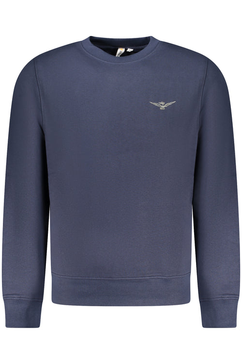 ACCADEMIA MILITARE Military Academy Men's Blue Zip-up Sweatshirt W5S616-7014