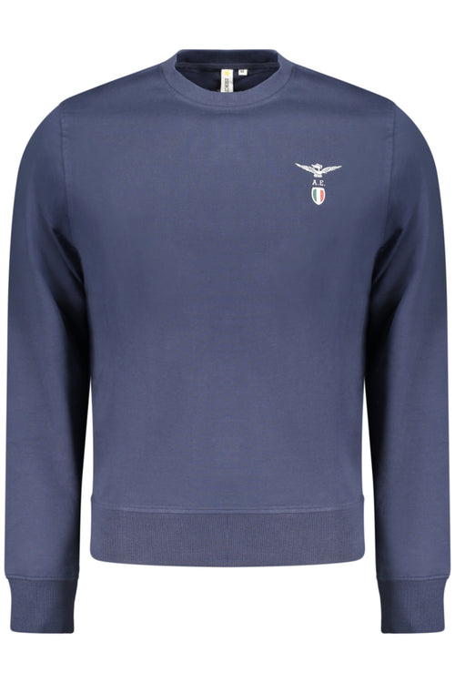 ACCADEMIA MILITARE Military Academy Men's Blue Zip-up Sweatshirt S6S666-5731