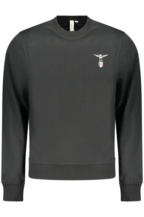ACCADEMIA MILITARE Military Academy Men's Black Zip-up Sweatshirt S6S666-5731