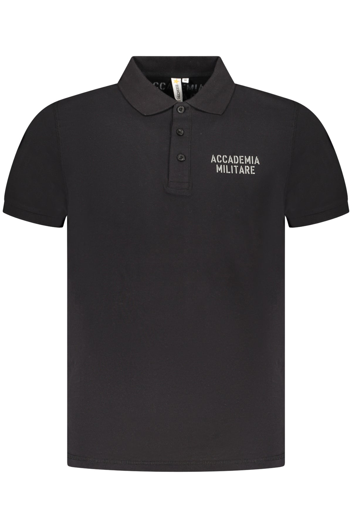 ACCADEMIA MILITARE Military Academy Black Men's Short Sleeve Polo S5S633-5584