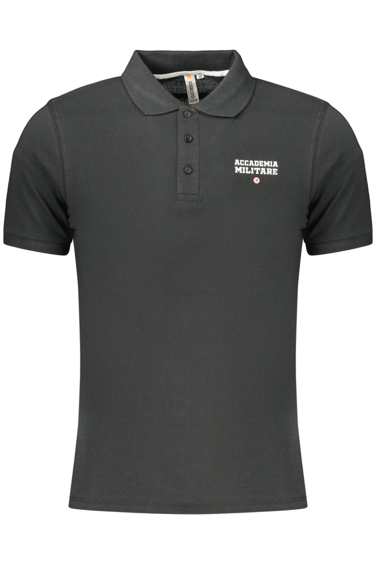 ACCADEMIA MILITARE Military Academy Men's Black Short-sleeve Polo Shirt S6S6735584