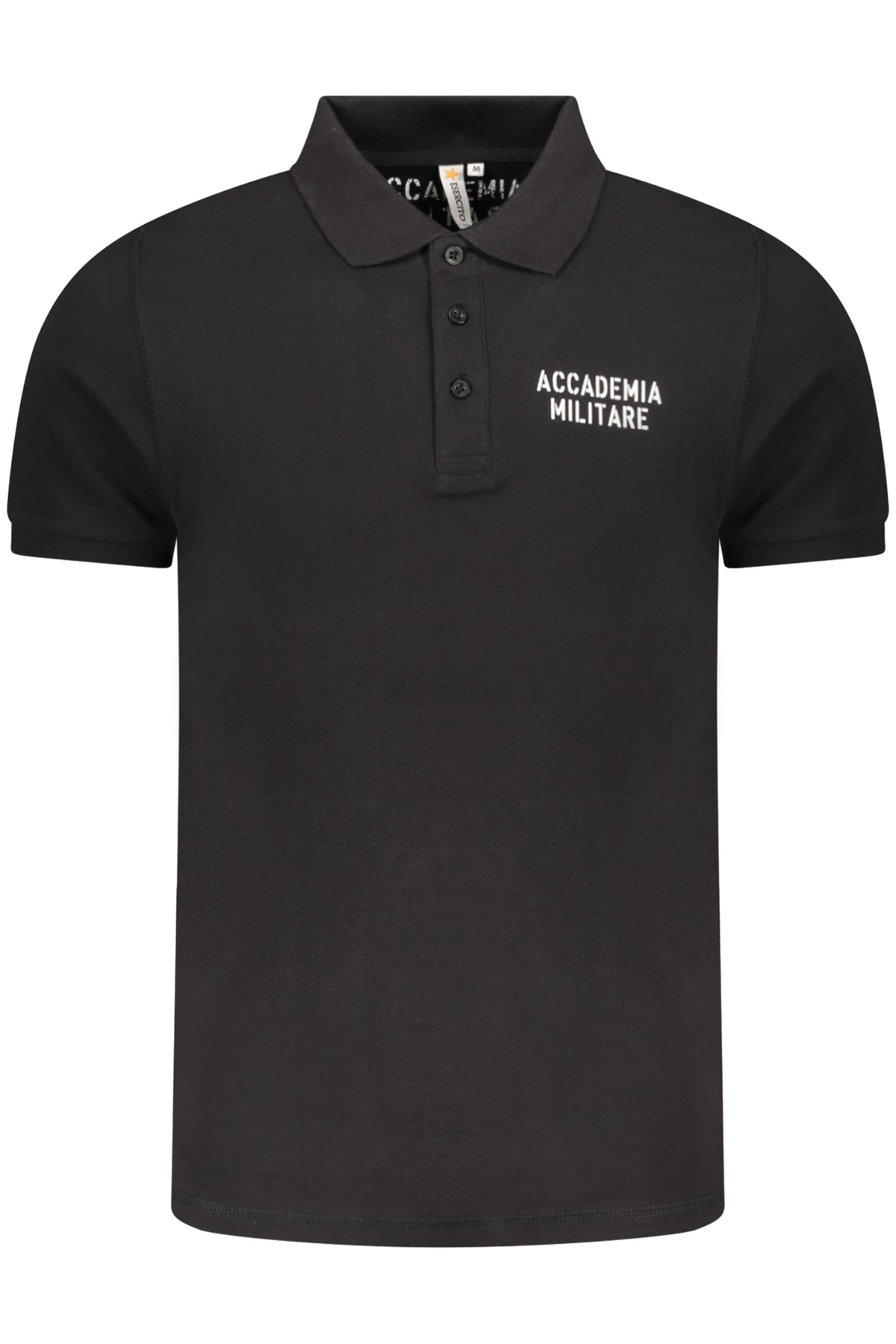 ACCADEMIA MILITARE Military Academy Black Men's Short Sleeve Polo S5S629-5584
