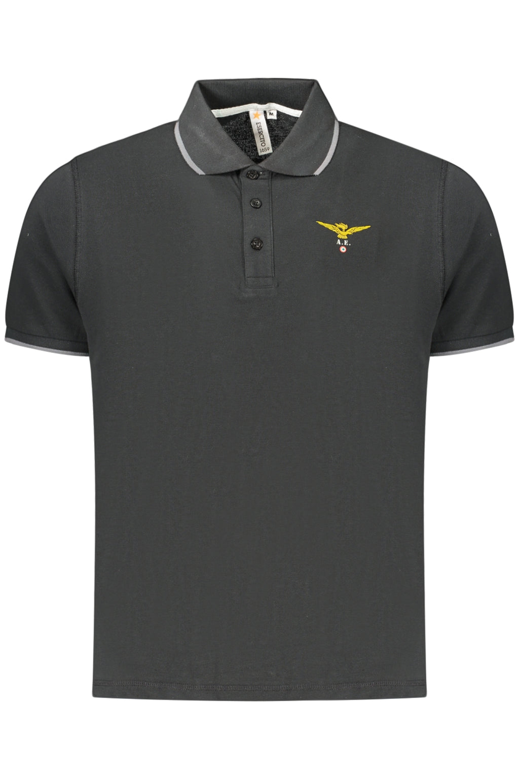 ACCADEMIA MILITARE Military Academy Men's Black Short-sleeve Polo Shirt S6S6745584