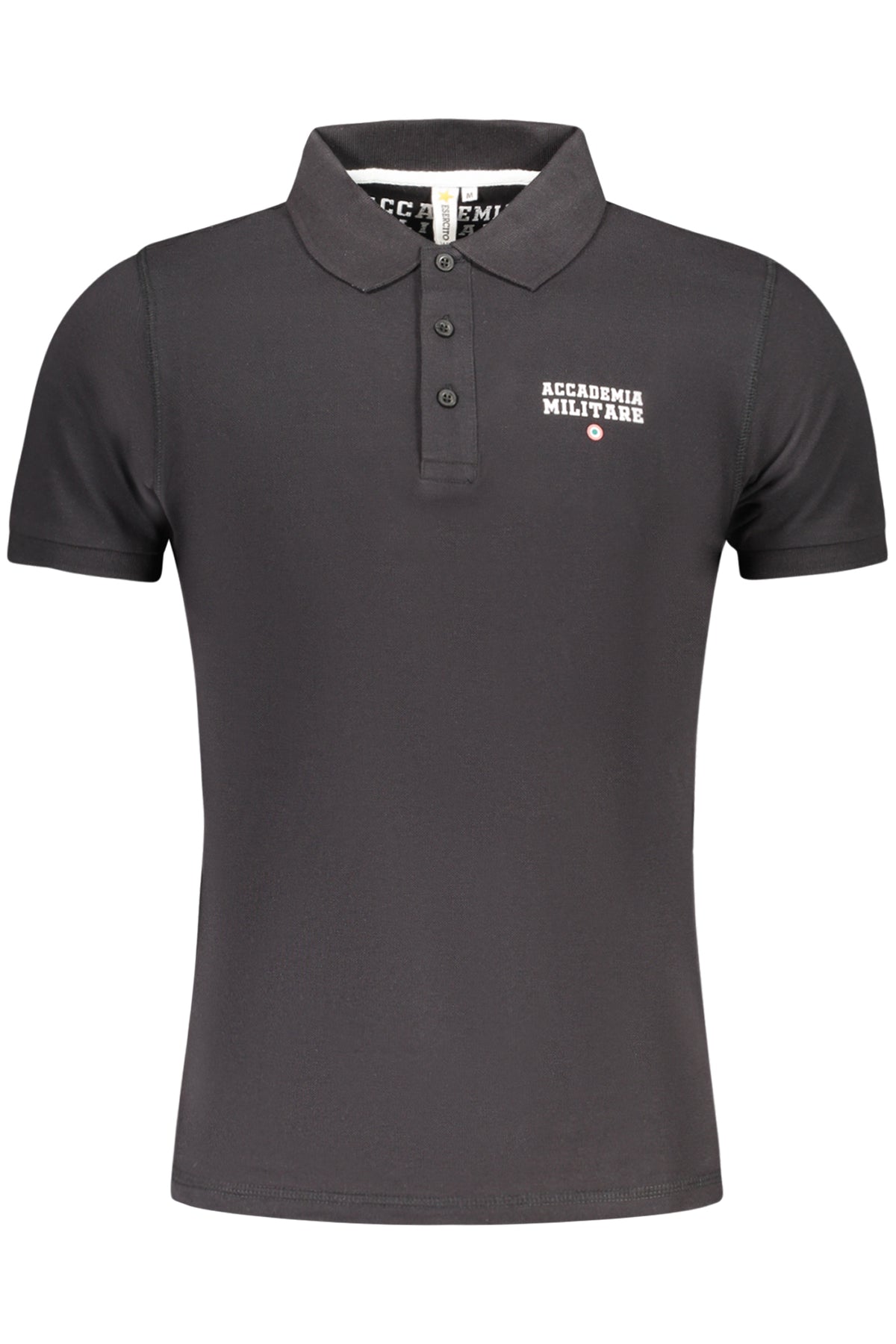 ACCADEMIA MILITARE Military Academy Black Men's Short Sleeve Polo S5S632-5584