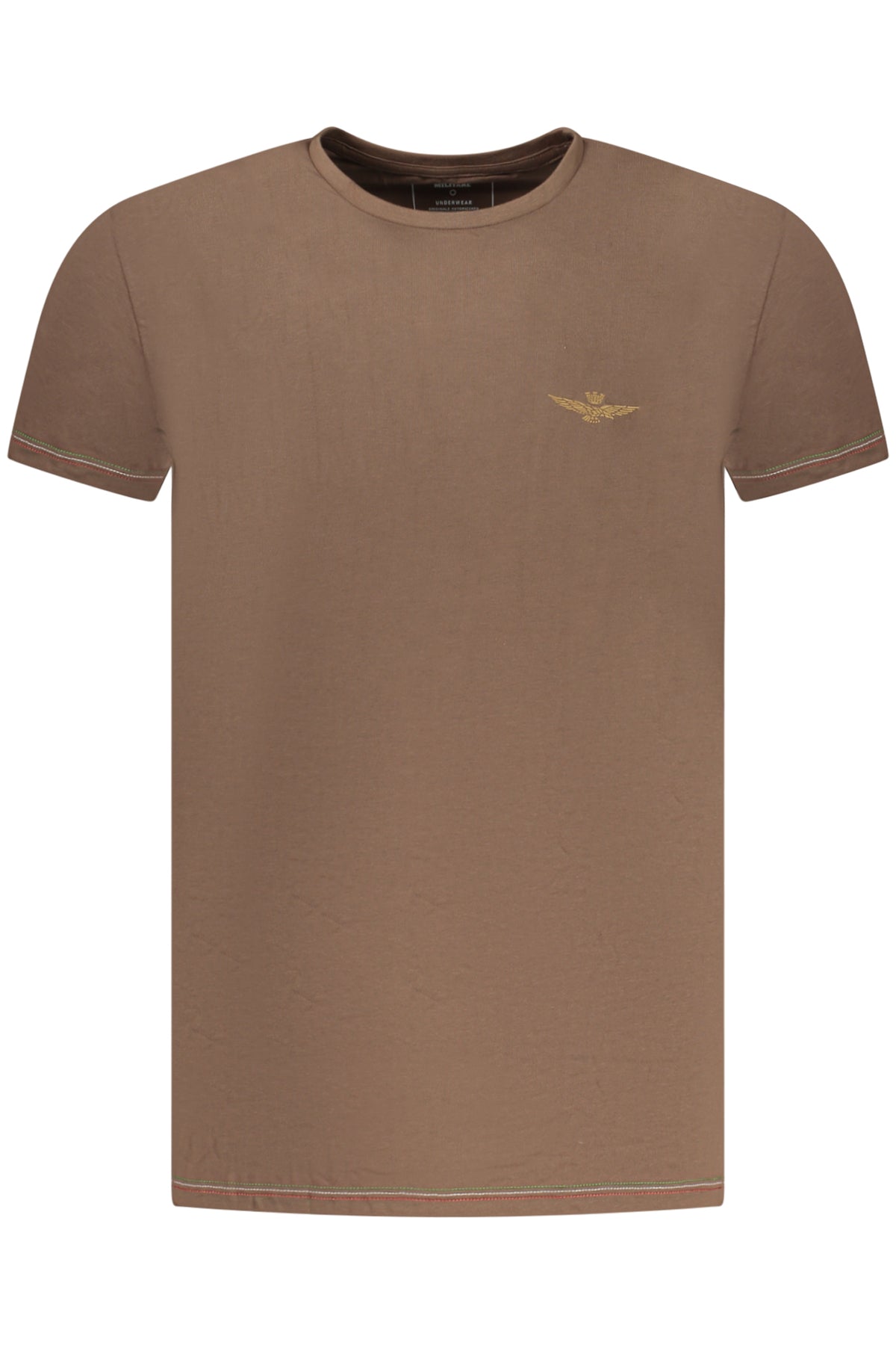 AERONAUTICA MILITARE Men's Brown Outerwear T-shirt SCOTI003J508