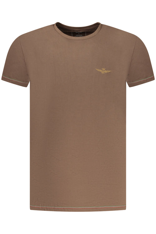AERONAUTICA MILITARE Men's Brown Outerwear T-shirt SCOTI003J508