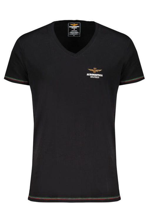 AERONAUTICA MILITARE Black Men's Outdoor T-shirt SCOTI004J508