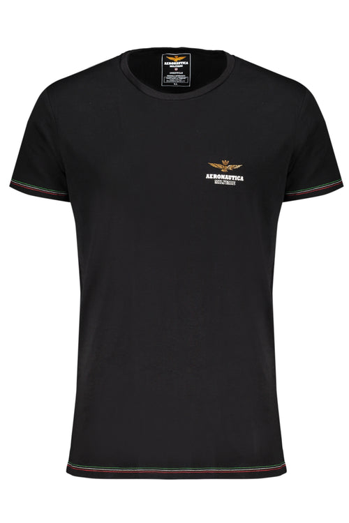 AERONAUTICA MILITARE Black Men's Outdoor T-shirt SCOTI003J508
