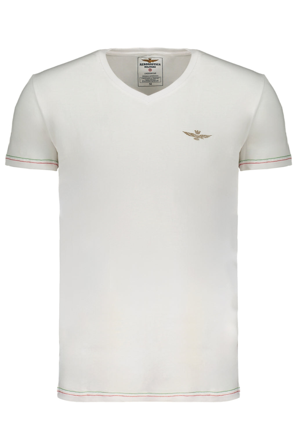 AERONAUTICA MILITARE MEN'S WHITE SHORT SLEEVE T-SHIRT