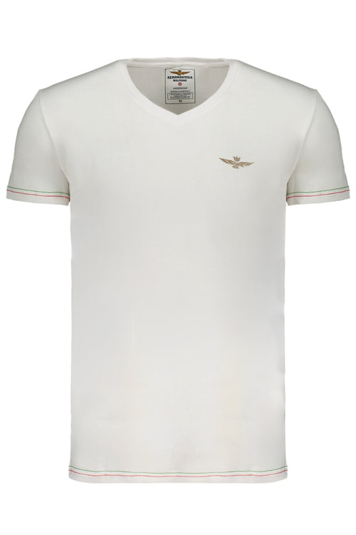 AERONAUTICA MILITARE Men's White Short Sleeve T-shirt SCOTI004J508