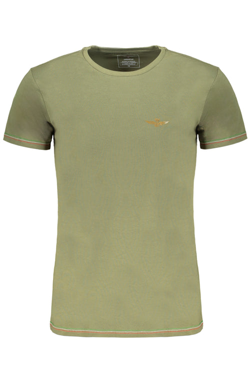 AERONAUTICA MILITARE Eronautica Militare Green Men's Short Sleeved T-shirt SCOTI003J508