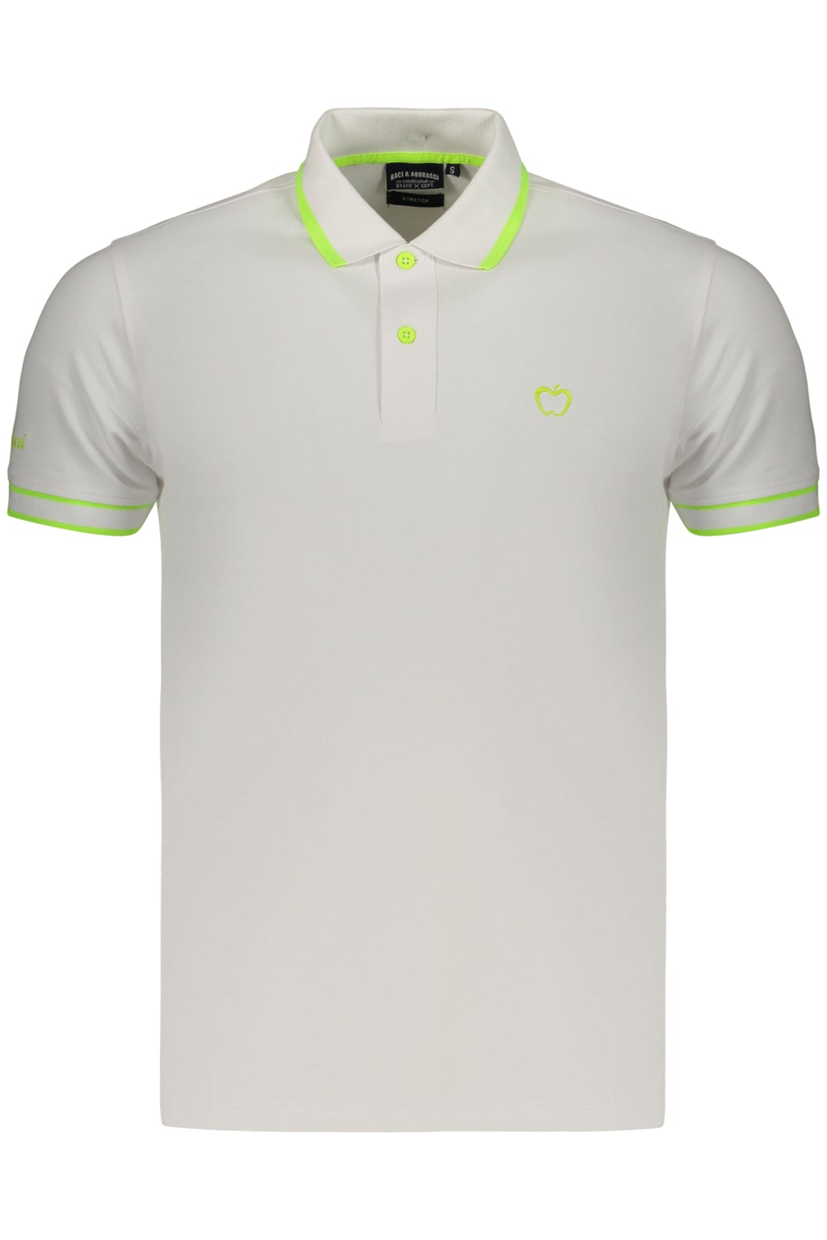 BACI&ABBRACCI Kisses & Hugs Men's White Short-sleeved Polo Shirt BAM1421
