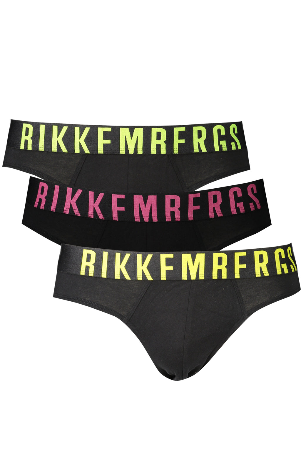 BIKKEMBERGS Men's Black Slip Tri-Pack BKK1USP16TR