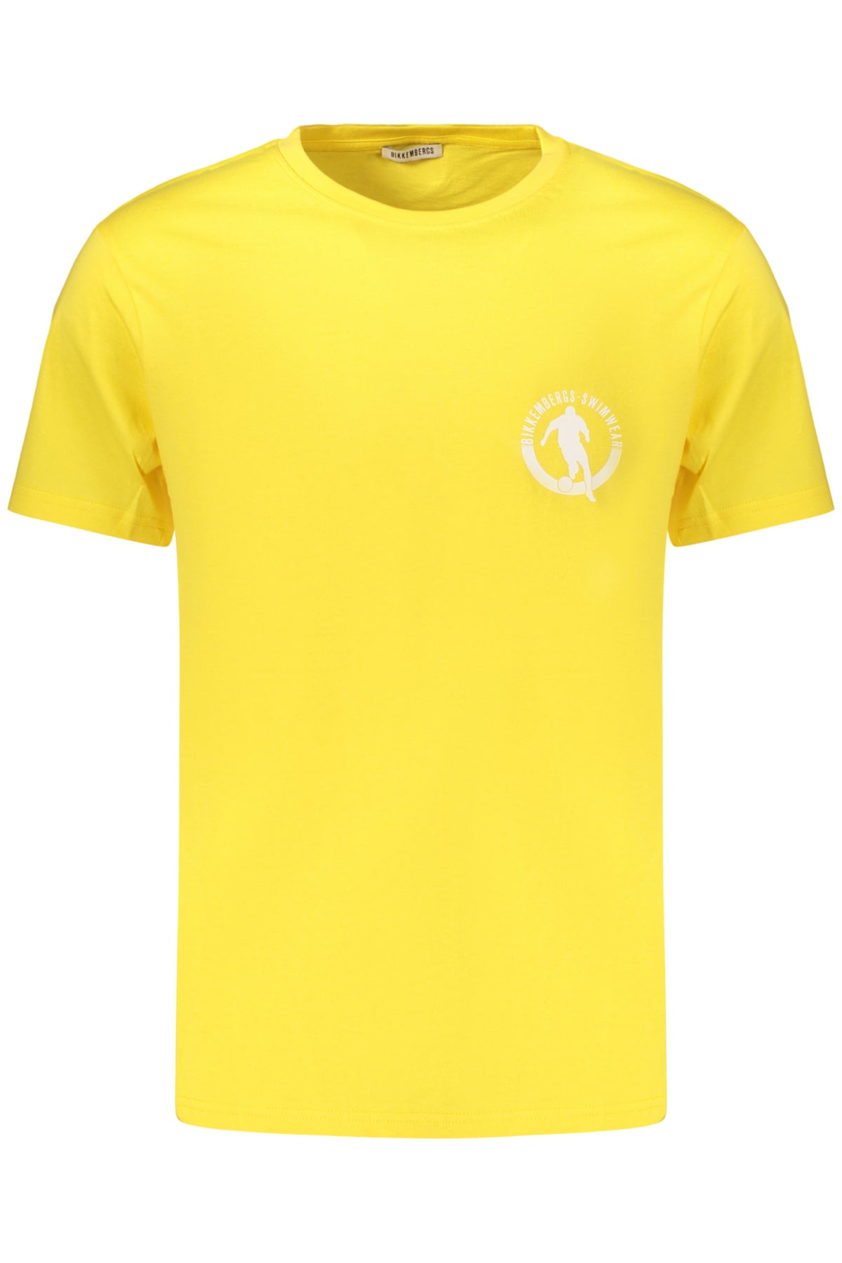 BIKKEMBERGS Men's Short-sleeved T-shirt Yellow BKK3MTS02