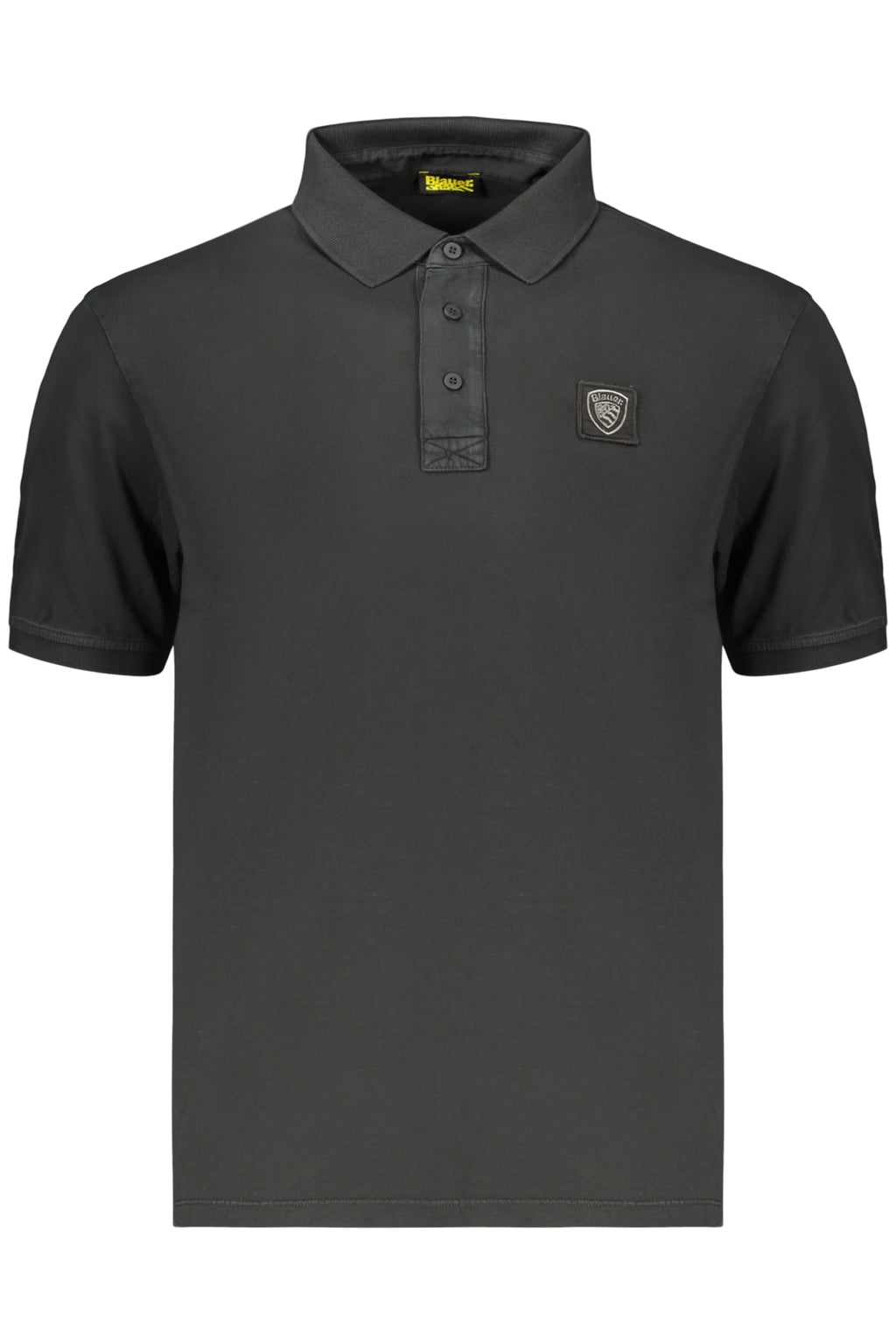 BLAUER APPAREL MEN'S SHORT-SLEEVE POLO SHIRT BLACK