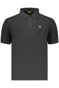 BLAUER APPAREL MEN'S SHORT-SLEEVE POLO SHIRT BLACK