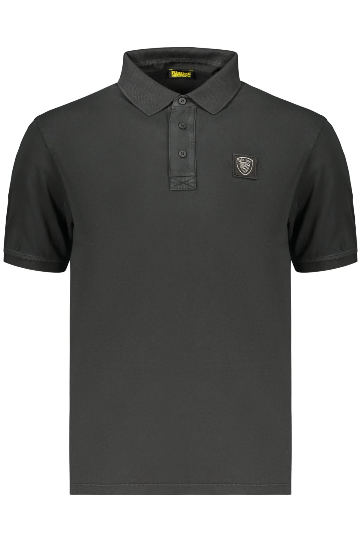 BLAUER APPAREL MEN'S SHORT-SLEEVE POLO SHIRT BLACK