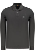 BOSS Men's Long-sleeved Polo Shirt Black 50507704PASSERBY