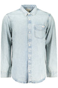 CALVIN KLEIN MEN'S LONG-SLEEVED SHIRT BLUE