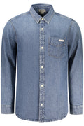CALVIN KLEIN MEN'S LONG-SLEEVED SHIRT BLUE