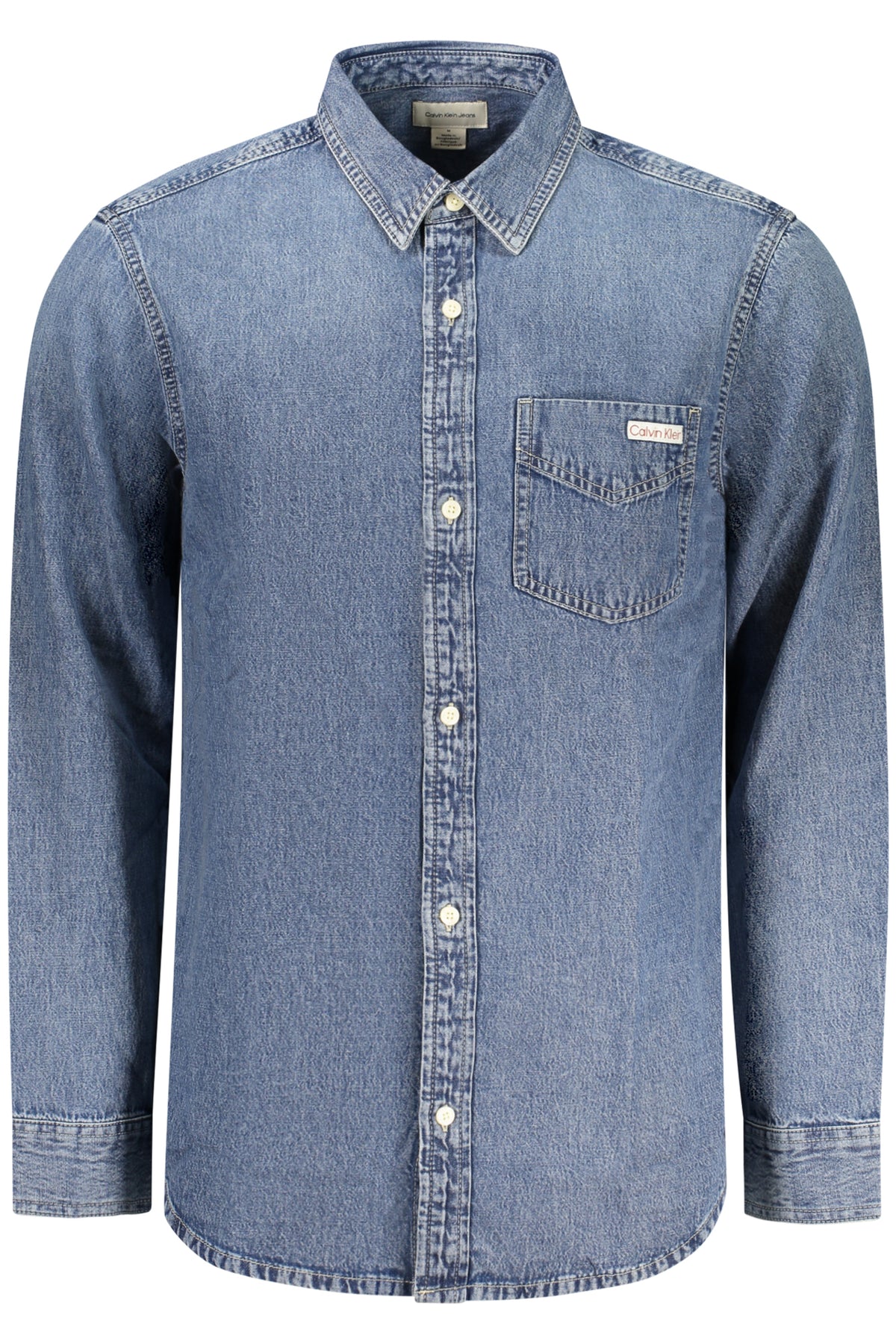 CALVIN KLEIN MEN'S LONG-SLEEVED SHIRT BLUE
