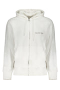 CALVIN KLEIN MEN'S WHITE ZIP SWEATSHIRT