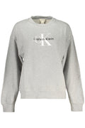 CALVIN KLEIN WOMEN'S GRAY ZIP-UP SWEATSHIRT