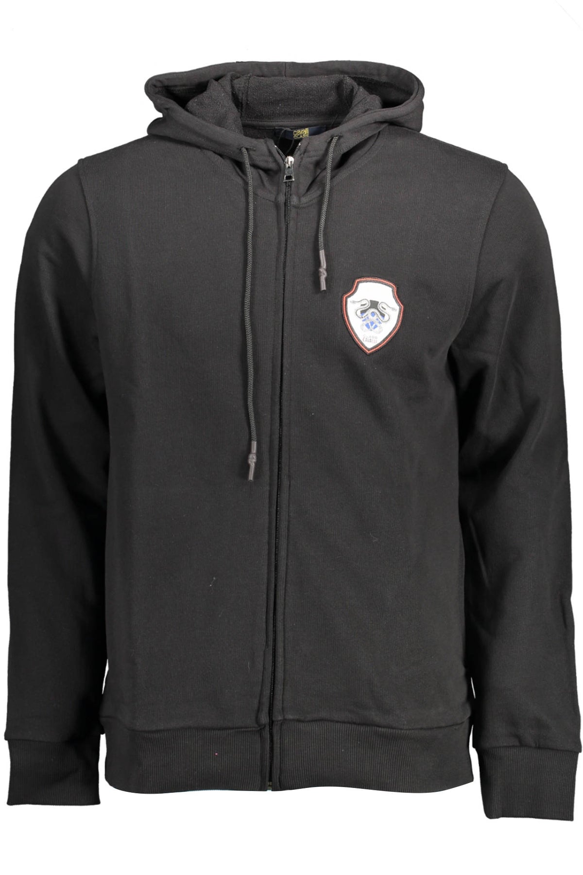 CAVALLI CLASS MEN'S ZIP-UP SWEATSHIRT BLACK