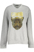 CAVALLI CLASS WOMEN'S GRAY ZIPLESS SWEATSHIRT